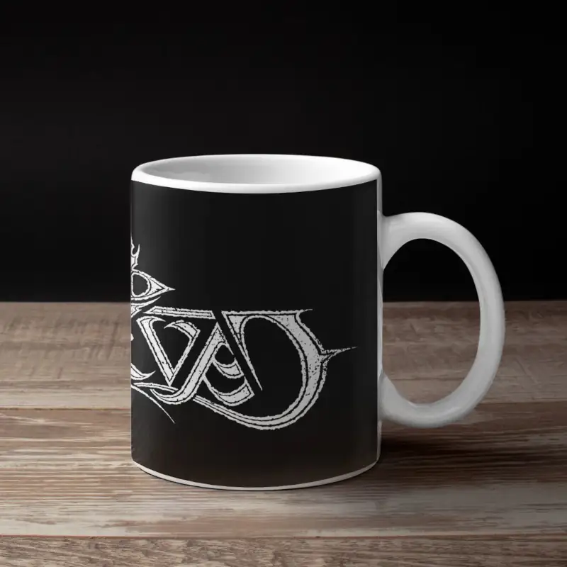 Carved Band Coffee Mug, Carved Logo Mug