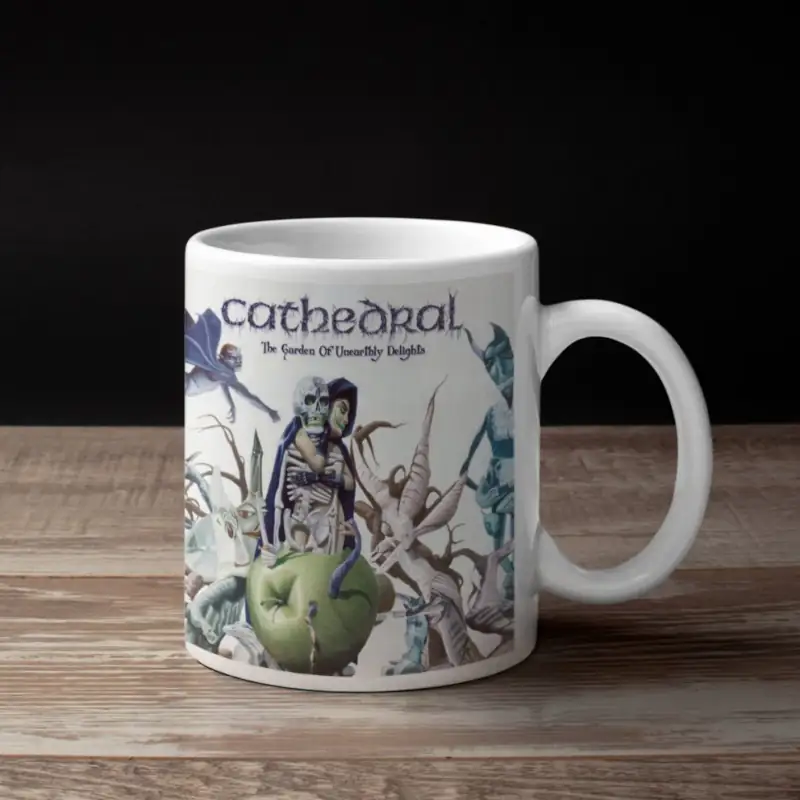 Cathedral Coffee Mug, Cathedral The Garden Unearthly Delights Coffee Mug