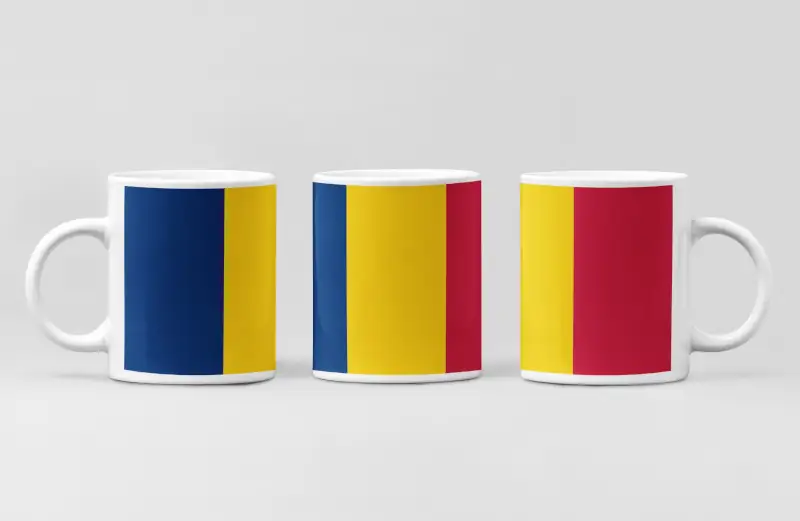 Chad Flag Coffee Mug, Chad's National Flag Mug
