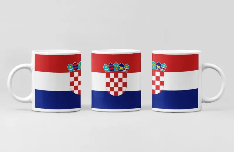 Croatia Flag Coffee Mug, Croatia's National Flag Mug