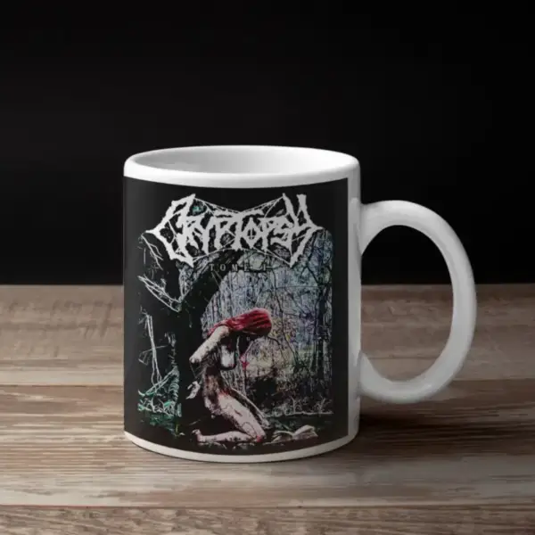 Cryptopsy Coffee Mug, Cryptopsy The Book of Suffering Tome Coffee Mug 1