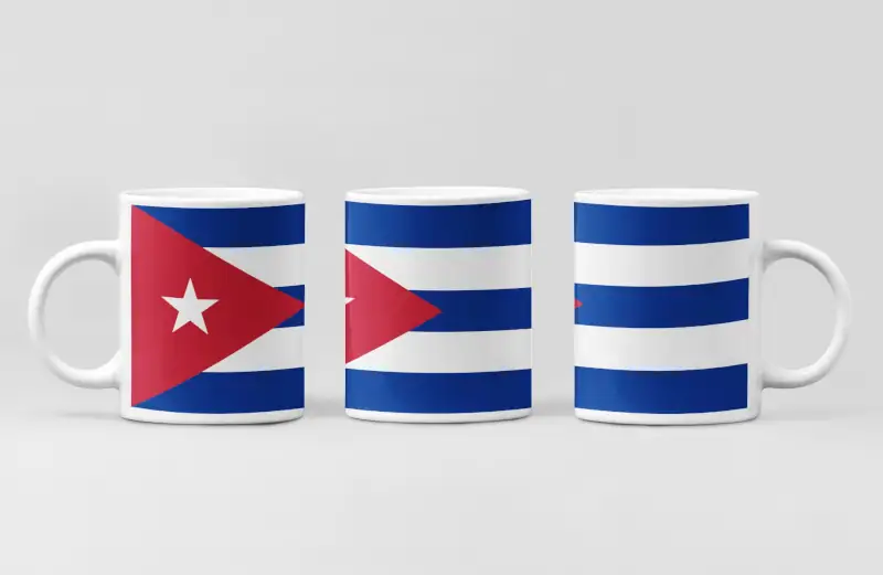 Cuba Flag Coffee Mug, Cuba's National Flag Mug