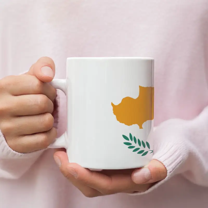 Cyprus Flag Coffee Mug, Cyprus's National Flag Mug - Image 2