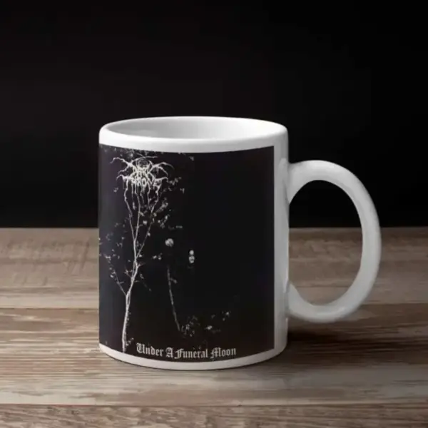 Darkthrone Coffee Mug, Darkthrone Under A Funeral Moon Coffee Mug