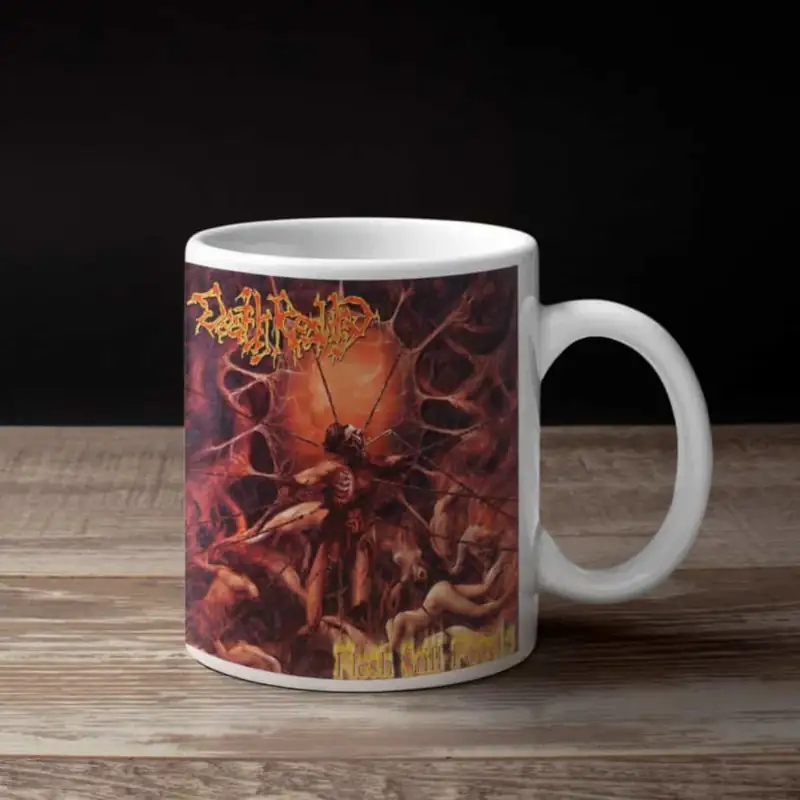 Death Reality Coffee Mug, Death Reality Flesh Still Feeds Coffee Mug