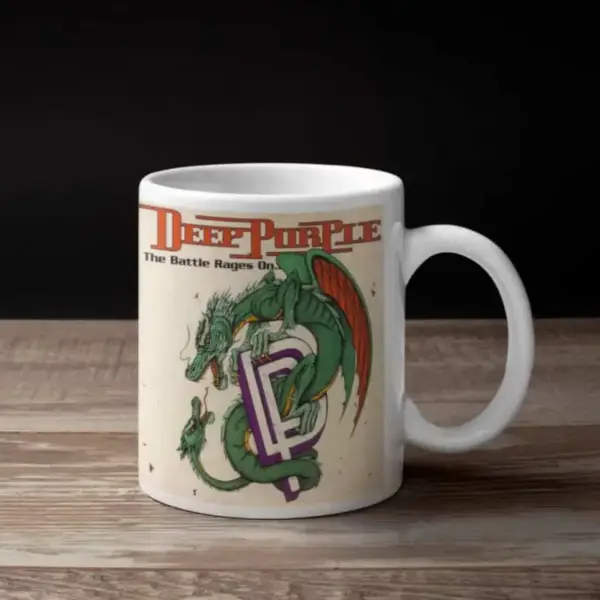 Deep Purple Coffee Mug, Deep Purple The Battle Rages On Coffee Mug