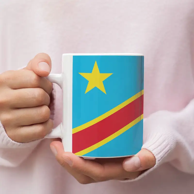Democratic Republic of the Congo Flag Coffee Mug, Democratic Republic of the Congo's National Flag Mug - Image 2