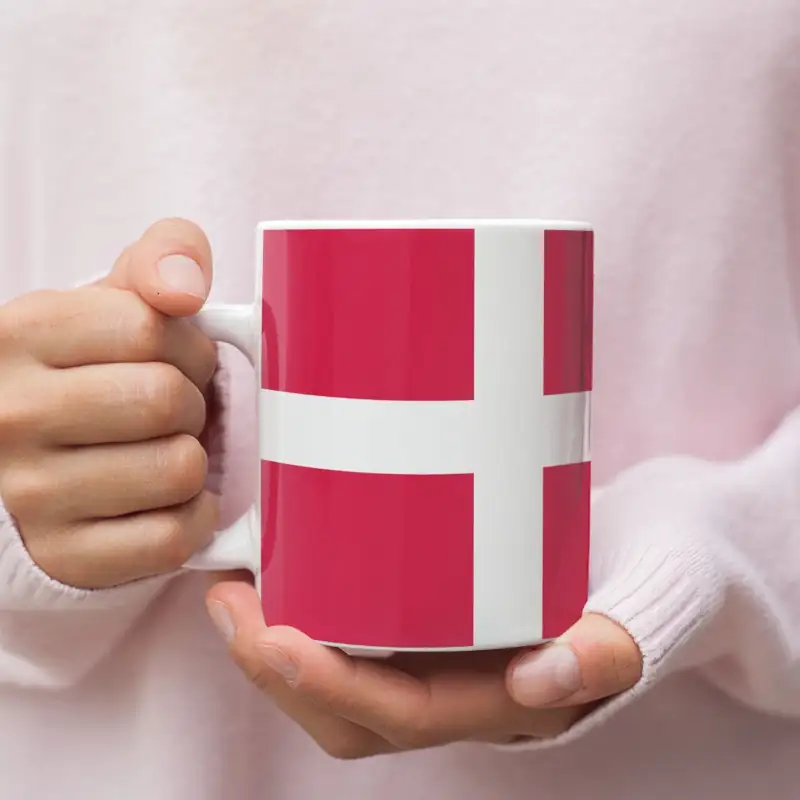 Denmark Flag Coffee Mug, Denmark's National Flag Mug - Image 2