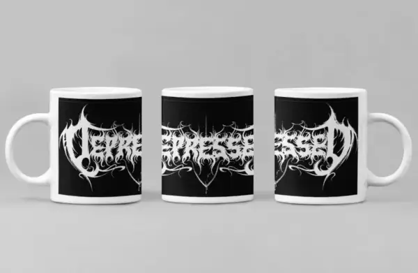 Depressed Coffee Mug, Depressed Logo Coffee Mug