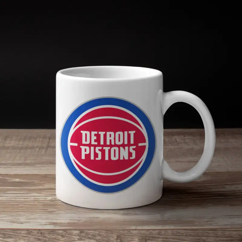 Detroit Pistons Coffee Mug, Detroit Pistons Logo Mug