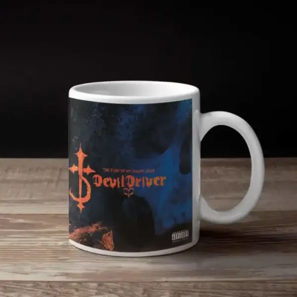 DevilDriver Coffee Mug, DevilDriver The Fury of Our Makers Hand Coffee Mug