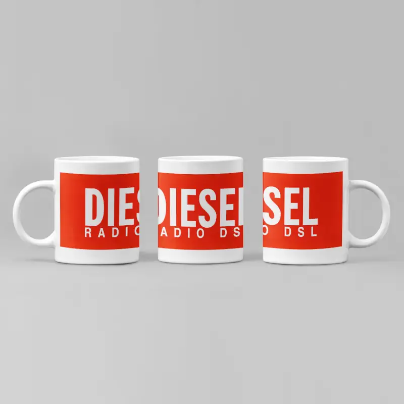 Diesel Radio Coffee Mug, Diesel Radio Logo Mug