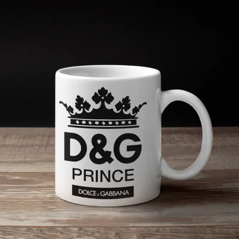 Dolce Gabbana Prince Coffee Mug, Dolce Gabbana Prince Logo Mug