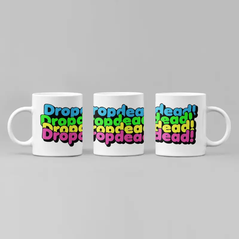 Drop Dead Coffe Mug, Drop Dead Logo Mug