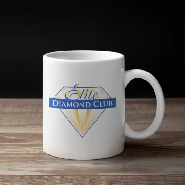 Elite Diamond Club Coffee Mug, Elite Diamond Club Logo Mug