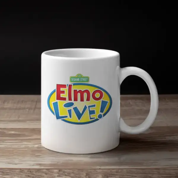 Elmo Live Coffee Mug, Elmo Live Logo Mug
