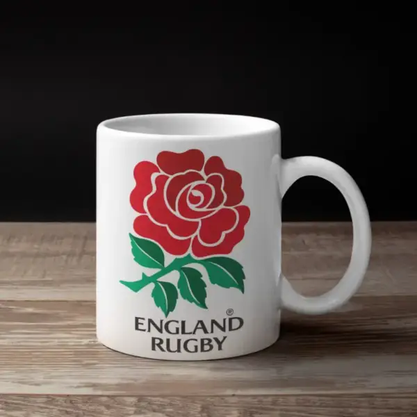 England Rugby Coffee Mug, England Rugby Logo Mug