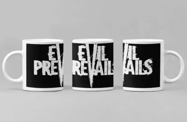 Evil Prevails Coffee Mug, Evil Prevails Logo Coffee Mug