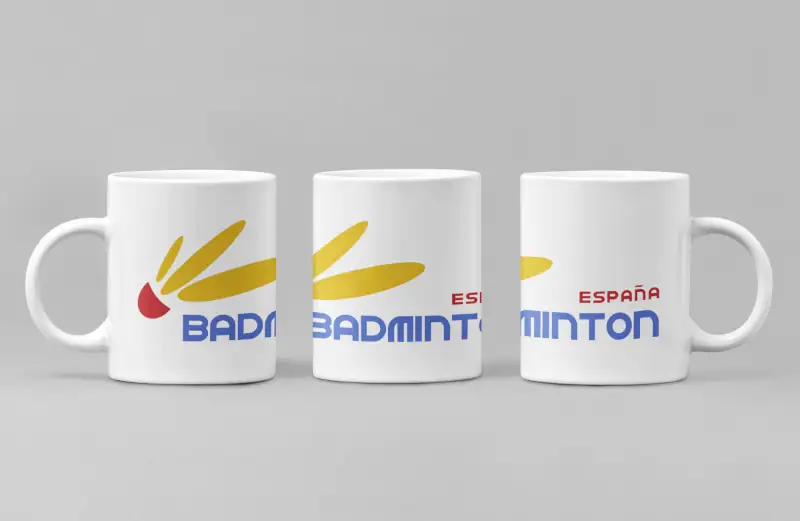 Fesba Federacion Espanola De Badminton Logo Coffee Mug