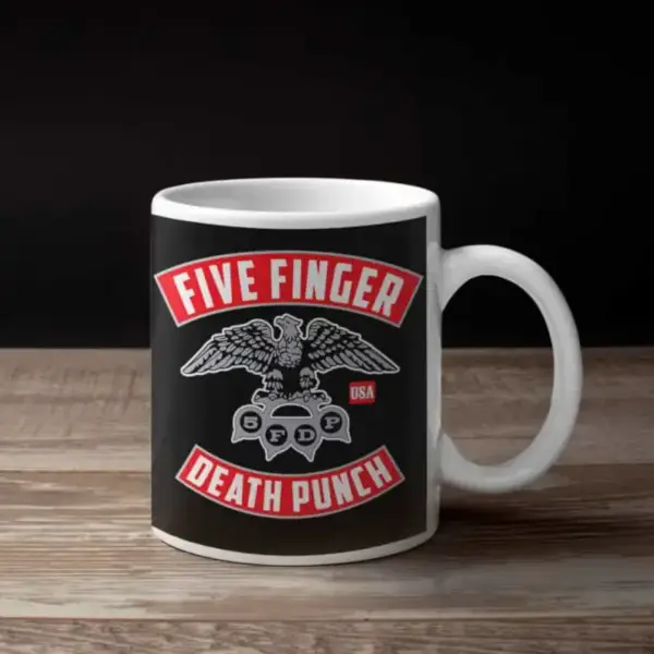 Five Finger Coffee Mug, Five Finger Death Punch Coffee Mug