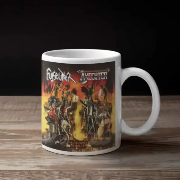 Flageladör Coffee Mug, Flageladör Axecuter Headbangers Afterlife Coffee Mug