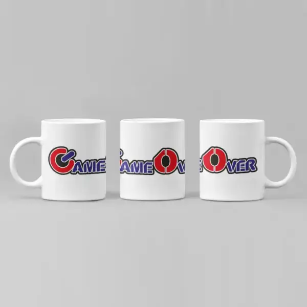 Game Over Coffee Mug, Game Over Logo Mug