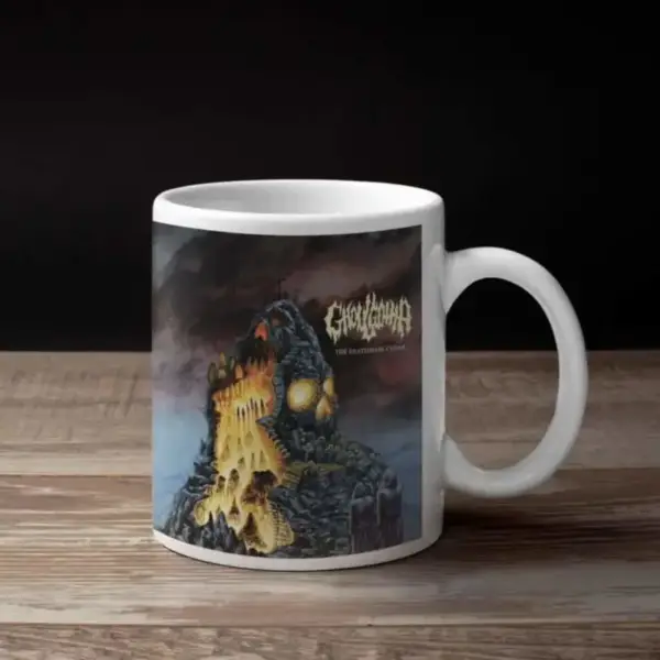 Ghoulgotha Coffee Mug, Ghoulgotha The Deathmass Cloak Logo Coffee Mug