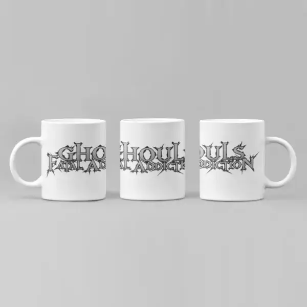 Ghouls Fatal Addiction Coffee Mug, Ghouls Fatal Addiction Logo Mug