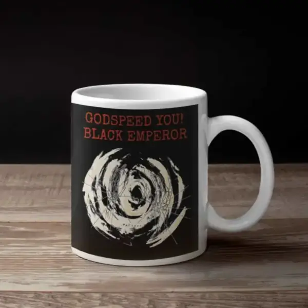 Godspeed You Black Emperor Coffee Mug, Godspeed You Black Emperor Lift Your Skinny Fists Coffee Mug