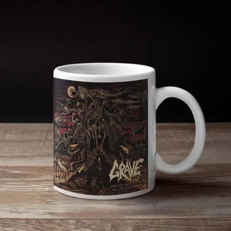 Grave Coffee Mug, Grave Endless Procession of Souls Coffee Mug