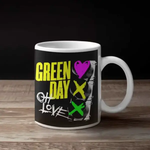 Green Day Coffee Mug, Green Day Oh Love Coffee Mug
