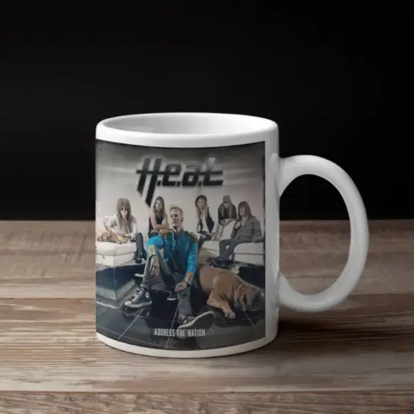 H.E.A.T Coffee Mug, H.E.A.T Address The Nation Coffee Mug