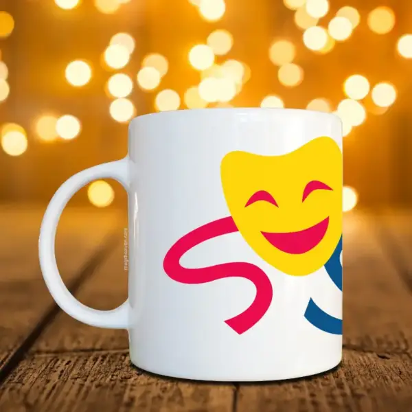 Happy & Sad Face Mug, Happy & Sad Face Coffee Mug