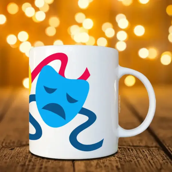 Happy & Sad Face Mug, Happy & Sad Face Coffee Mug - Image 2