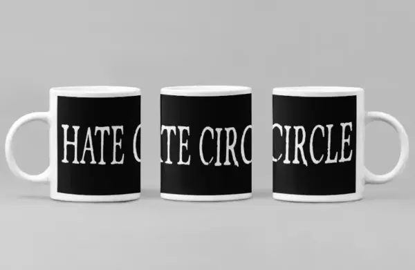 Hate Circle Coffee Mug, Hate Circle Logo Coffee Mug