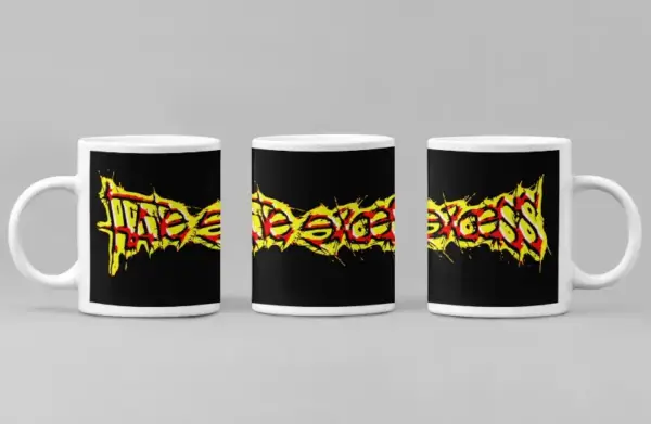 Hate Excess Coffee Mug, Hate Excess Logo Coffee Mug
