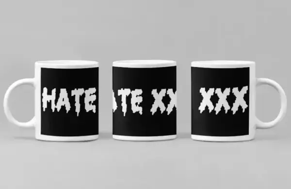 Hate XXX Coffee Mug, Hate XXX Logo Coffee Mug