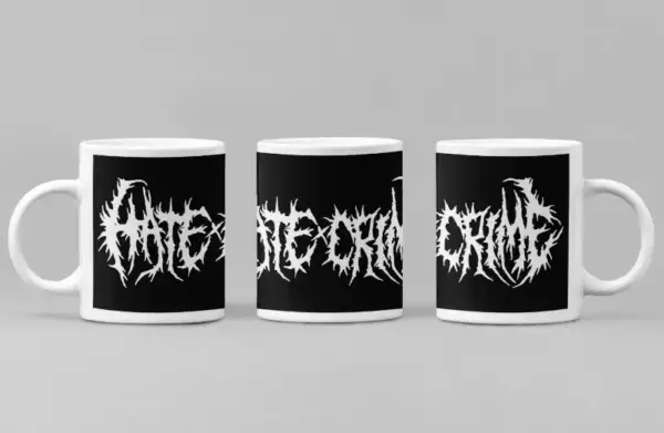 HateCrime Coffee Mug, HateCrime Logo Coffee Mug