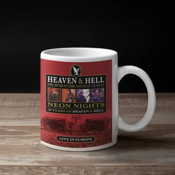Heaven and Hell Coffee Mug, Heaven and Hell Neon Nights Live In Europe Coffee Mug