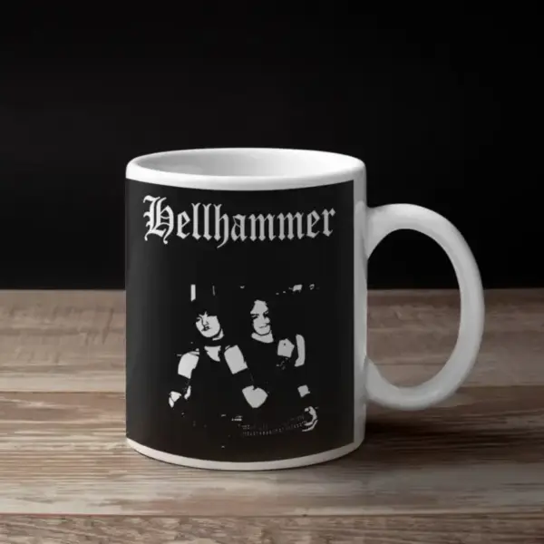Hellhammer Coffee Mug, Hellhammer Artwork Coffee Mug