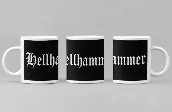 Hellhammer Coffee Mug, Hellhammer Logo Coffee Mug