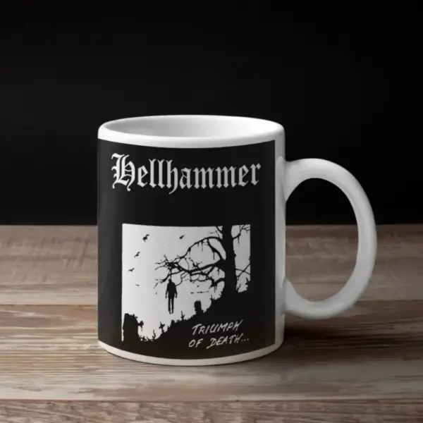Hellhammer Coffee Mug, Hellhammer Triumph of Death Coffee Mug
