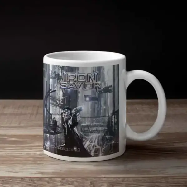 Iron Savior Coffee Mug, Iron Savior Megatropolis Coffee Mug