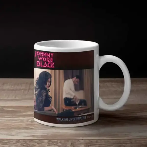 Johny Wore Black Coffee Mug, Johny Wore Black Walking Underwater Coffee Mug