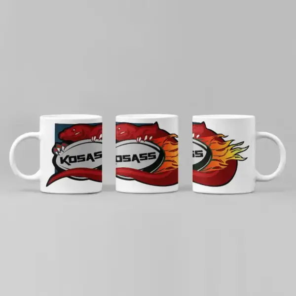 Kosass Komodo Rugby Coffee Mug, Kosass Komodo Rugby Logo Mug