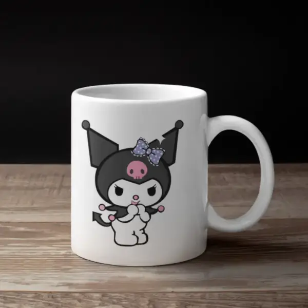 Kuromi Coffee Mug, Kuromi Logo Mug