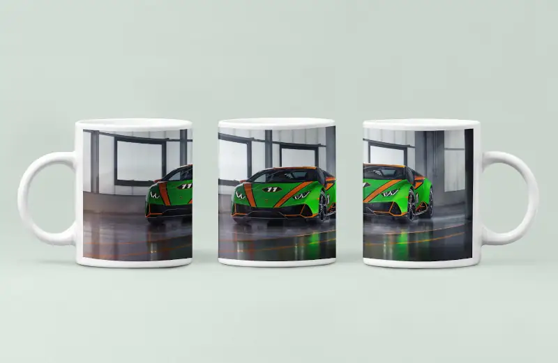 Lamborghini Coffee Mug, Lamborghini Huracan Evo GT Coffee Mug