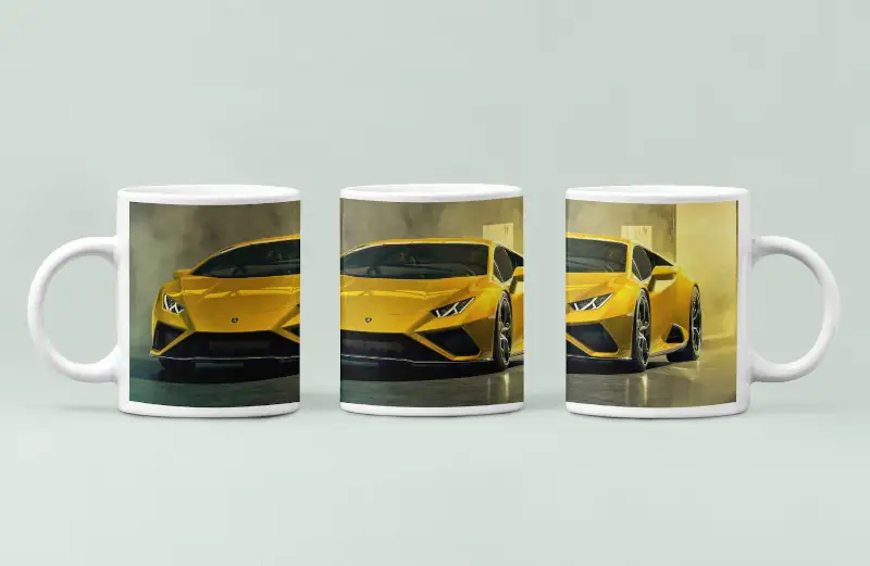 Lamborghini Coffee Mug, Lamborghini Huracan Evo RWD Mug