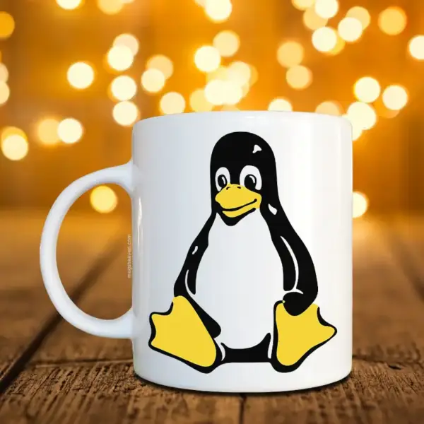 Linux Tux Mug, Linux Coffee Mug
