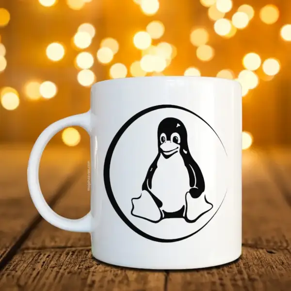 Linux Tux Mug, Linux Coffee Mug